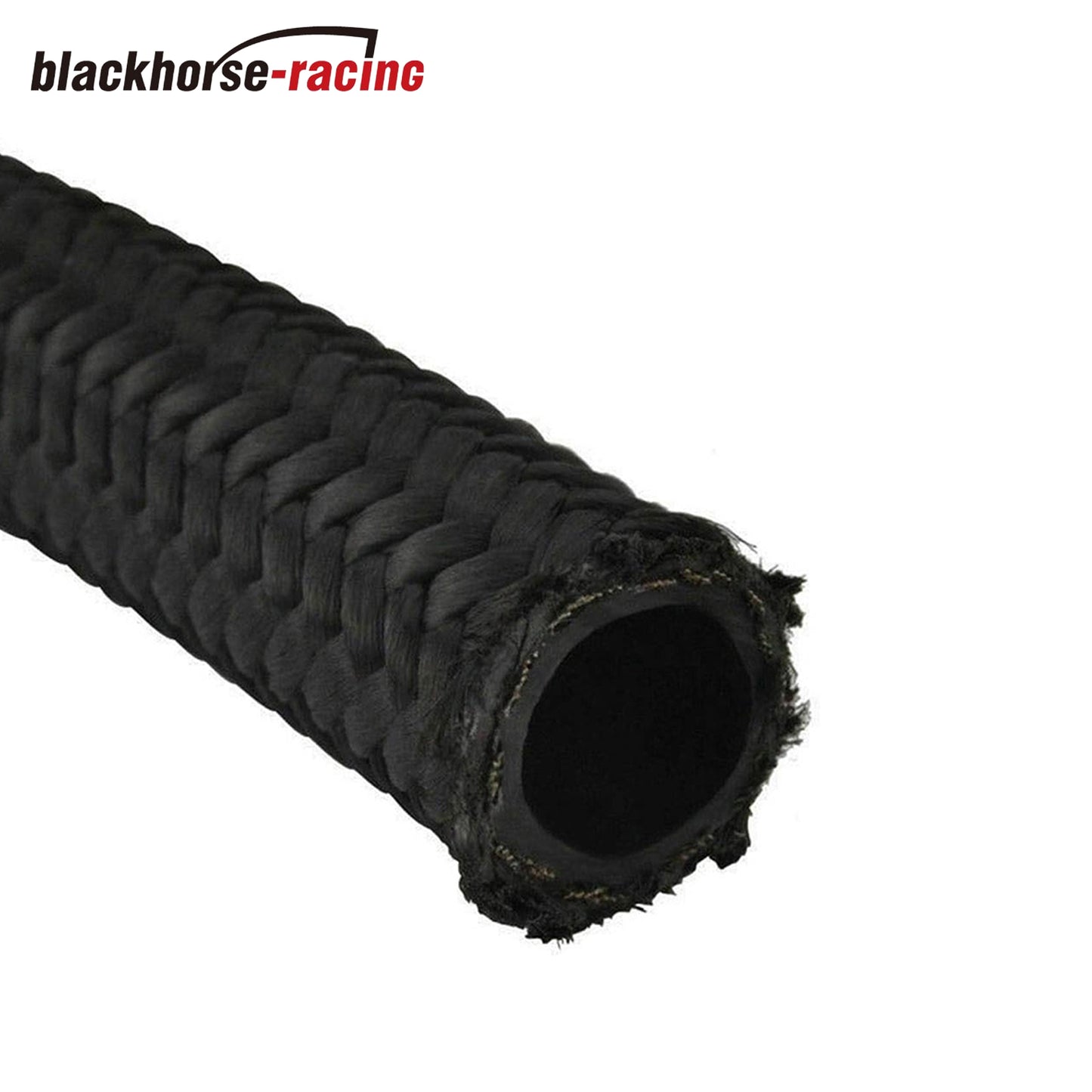 6AN Black 10 feet Braided Fuel Hose Oil Gas Line Nylon & Stainless Steel