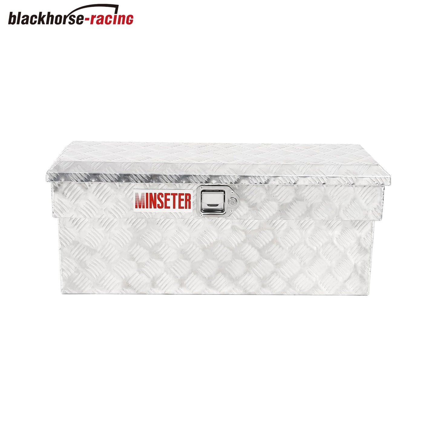 Black Aluminum 34 Inch Side Mount Tool Box, Side Truck Box with Paddle Latch (Silver)