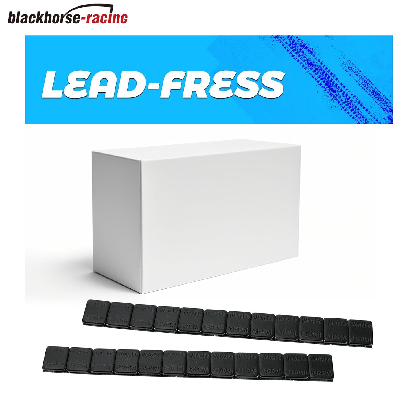1/4 oz Stick on Wheel Weights, Adhesive Back, Easy to Peel, 36 OZ/Box 144pcs, Black Tire Weight for Cars, Trucks, SUVs, Motorcycles, Low Profile