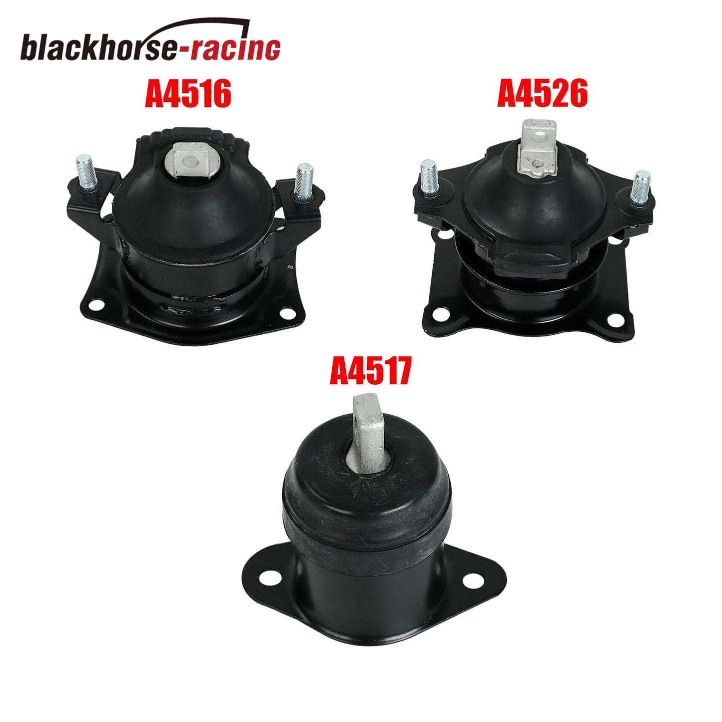 Engine Motor Trans Mount Set Compatible with 2003-2007 Honda Accord 2004-2008 Acura TSX 2.4L #A4526, A4516, A4517