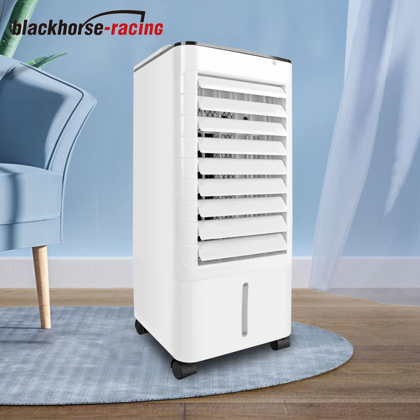 Evaporative Air Cooler,3-IN-1 Windowless Portable Air Conditioner,Oscillation Swamp Cooler and Humidification-Includes Ice Packs-12 Hour Timer&Remote,Ideal for Home, Office, Bedroom, Kitchen