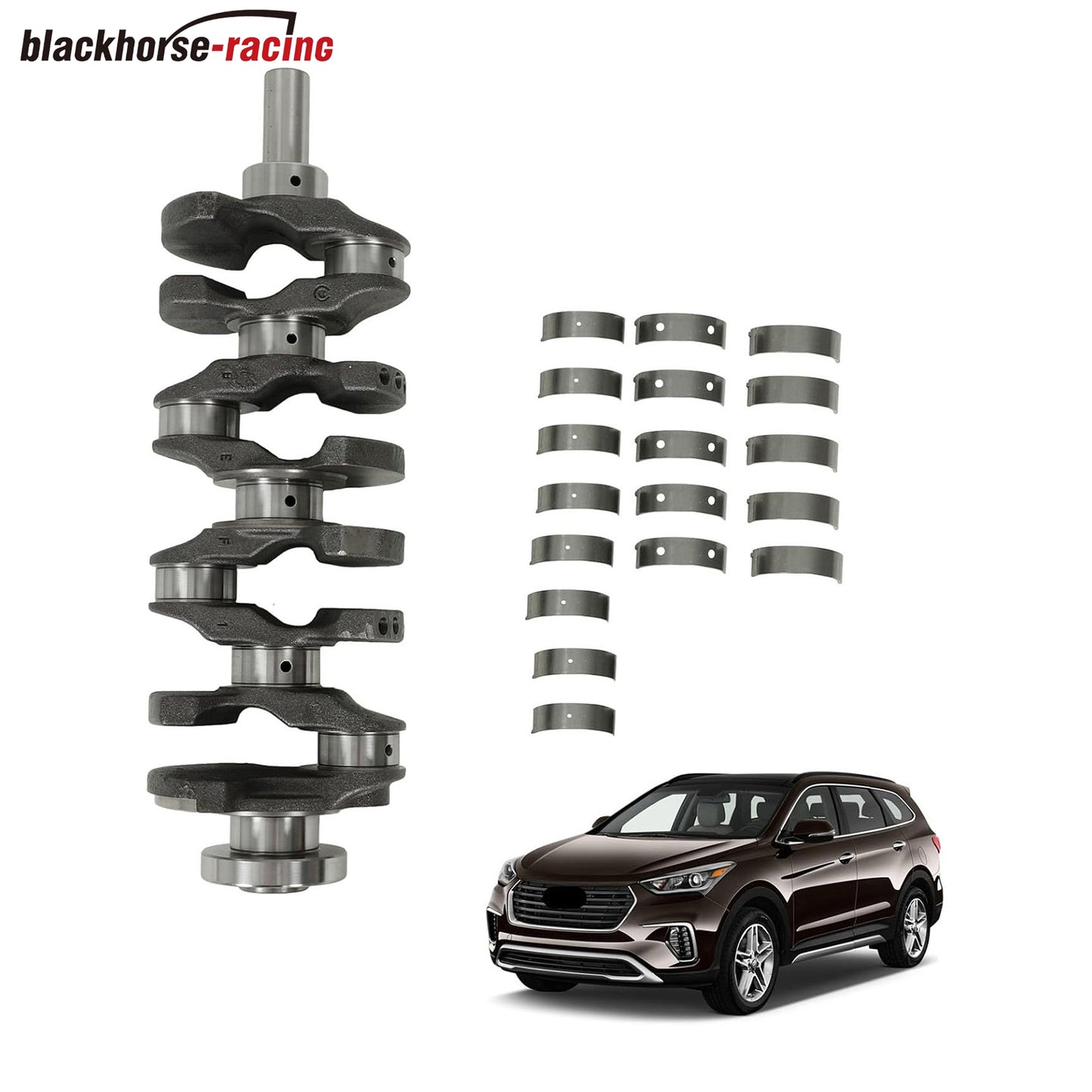 Engine Crankshaft Rods Bearing Kit Replacement for Forte Optima Hyundai Sonata Kia 2.4L DOHC, Replace 23111-2G200