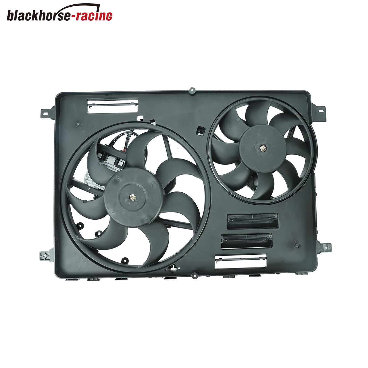 Dual AC Radiator Condenser Cooling Fan Assembly Compatible with Volvo S80 V60 V70 XC60 XC70 2008-2016 OEM#306686296 316868082 VO3115116