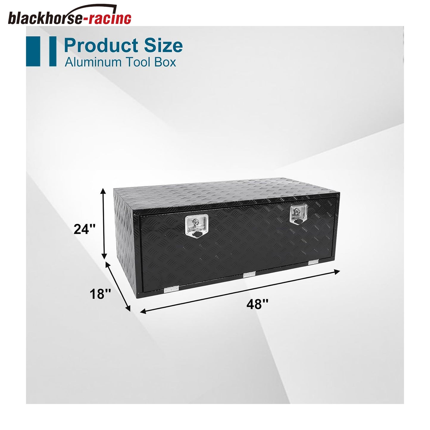 Aluminum Truck Tool Box,Underbody Tool Box Organizer for Pickup Truck,RV,Trailer,Tool Box for Bed of Truck,Waterproof Tool Box with T-Handle Latch and Keys,48"X18"X24"