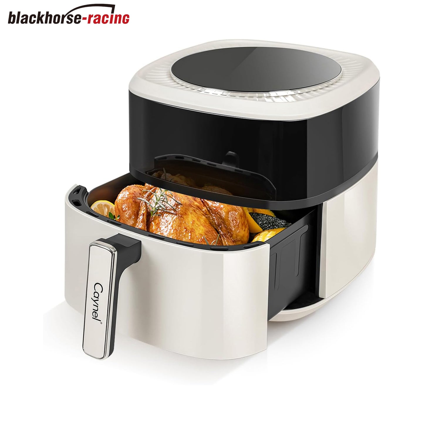 Digital Air Fryer 6.5QT Oilless Hot AirFryer 1350W Healthy Cooker for Quick & Easy Meals, Visual Cooking Window,LCD Touch Controls with 6 Cook Presets, Nonstick & Dishwasher Safe Basket - Beige