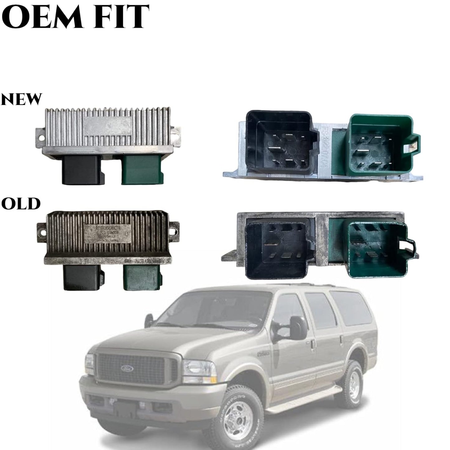 Diesel Glow Plug Control Relay Module Compatible with Ford F-250/350/450/550 Super Duty E-350/450/550 Super Duty, Powerstroke 6.0L 6.4L 7.3L Diesel, 2000-2003 7.3L Excursion, YC3Z12B533AA, DY876