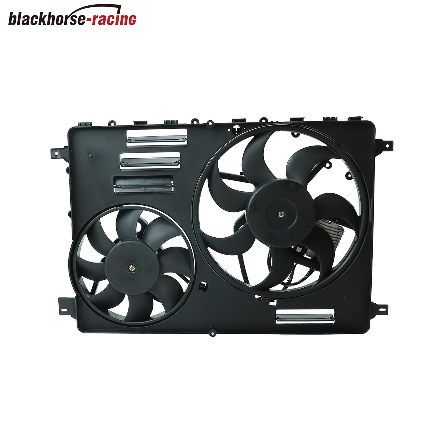 Dual AC Radiator Condenser Cooling Fan Assembly Compatible with Volvo S80 V60 V70 XC60 XC70 2008-2016 OEM#306686296 316868082 VO3115116