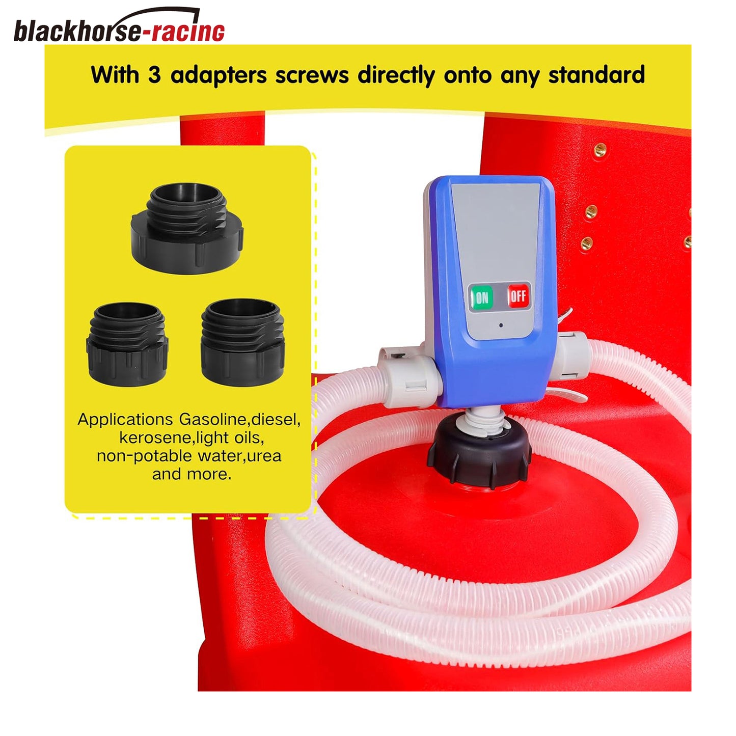 Automatic Fuel Transfer Pump with 32 Gallon Portable Fuel Caddy Tank, Auto-Stop Sensor Nozzle, AA Battery/12V DC 2 Power Modes, Tank Adapters, for Gasoline Diesel Fuel DEF Urea