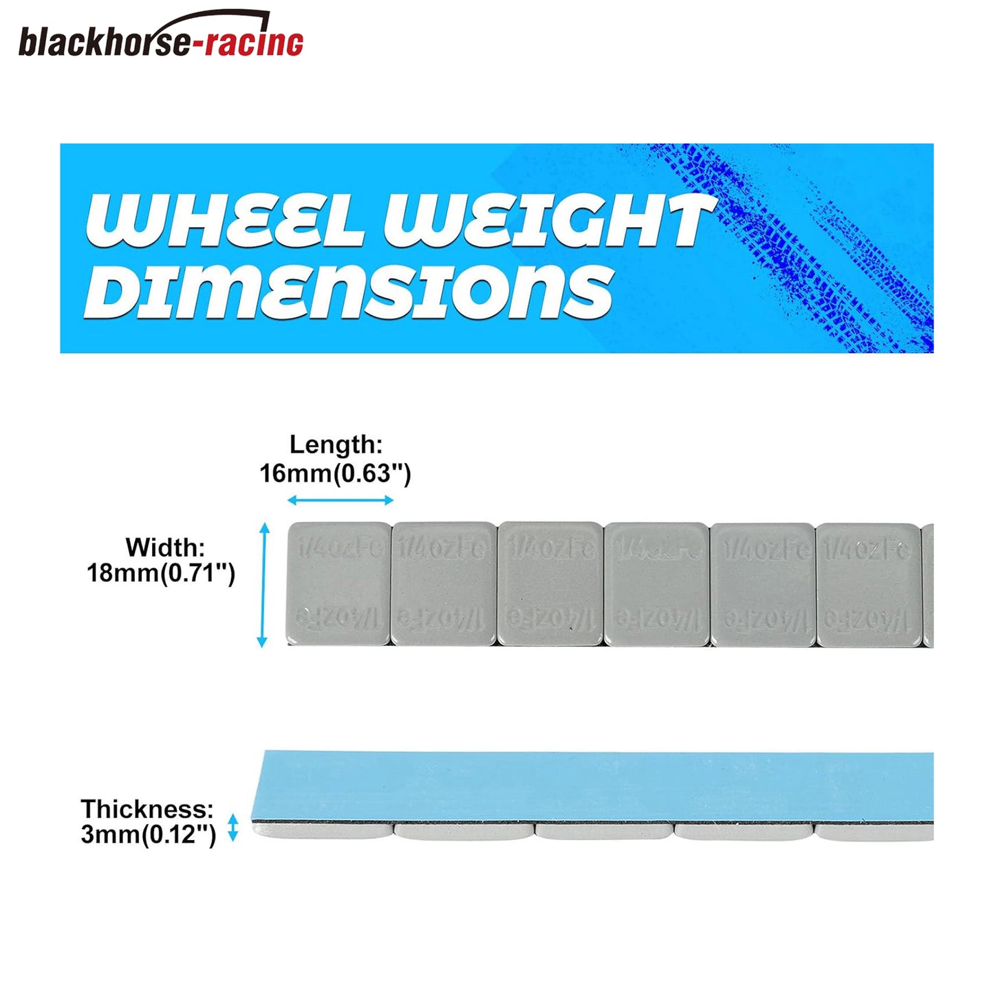 1/4 oz Adhesive Stick On Wheel Weights, Wheel Weights for Cars, Trucks, SUVs, Motorcycles, RC Cars, 624pcs 0.25 oz Total 156OZ/Box Gray