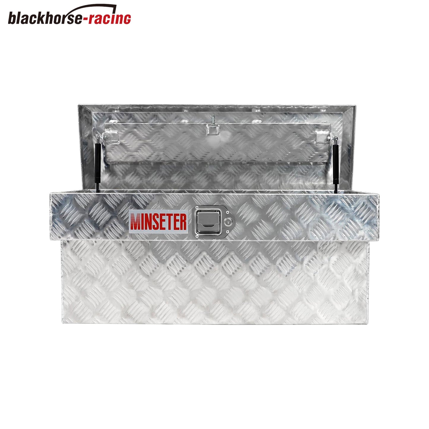 Black Aluminum 34 Inch Side Mount Tool Box, Side Truck Box with Paddle Latch (Silver)