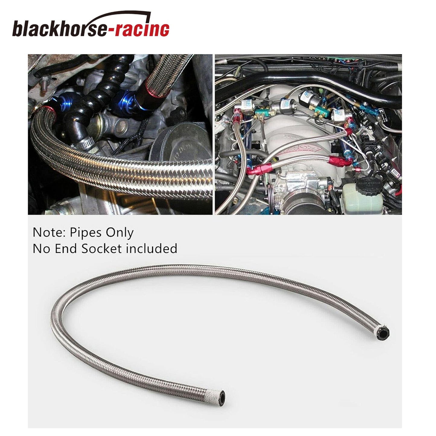 6AN 20Feet Stainless Steel Nylon Braided Fuel Line Hose Oil Gas Hose Oil Line Hose Silver