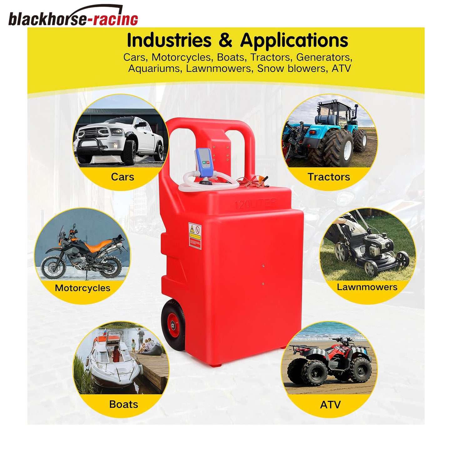 Automatic Fuel Transfer Pump with 32 Gallon Portable Fuel Caddy Tank, Auto-Stop Sensor Nozzle, AA Battery/12V DC 2 Power Modes, Tank Adapters, for Gasoline Diesel Fuel DEF Urea
