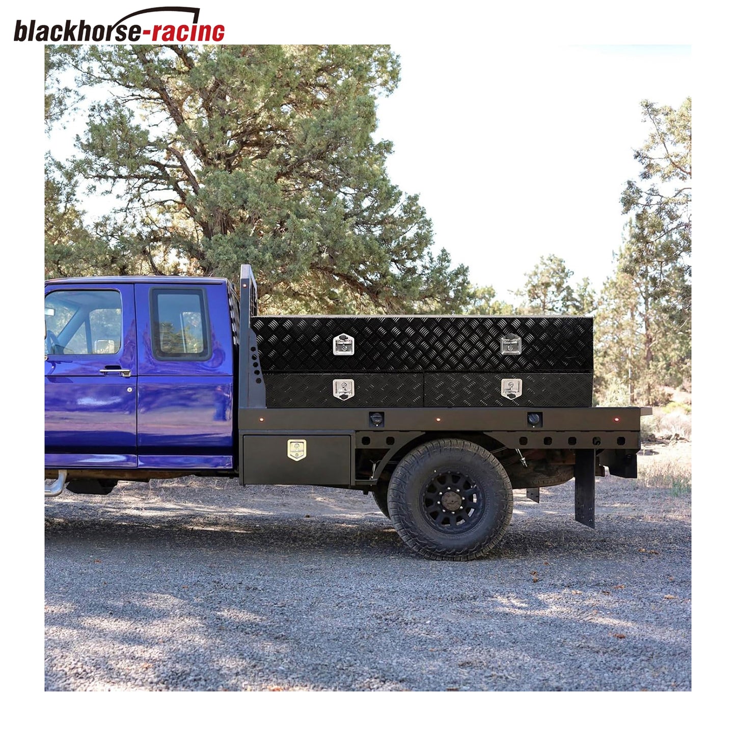 72" Truck Tool Box With Two Lower Drawers,Aluminum Diamond Plate ToolBox 72 x 21 x 13.5 Inch Chest Box with Lockable T-Handle Latch For Storage And Organization.