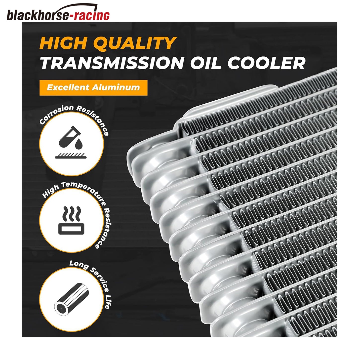 40k Transmission Oil Cooler Kit Compatible with Heavy Duty 40,000 GVW Max Low Pressure Drop Trans Cooler with Mounting Hardware, Towing Applications and Advanced Cooling Protection, Replace#LPD47391