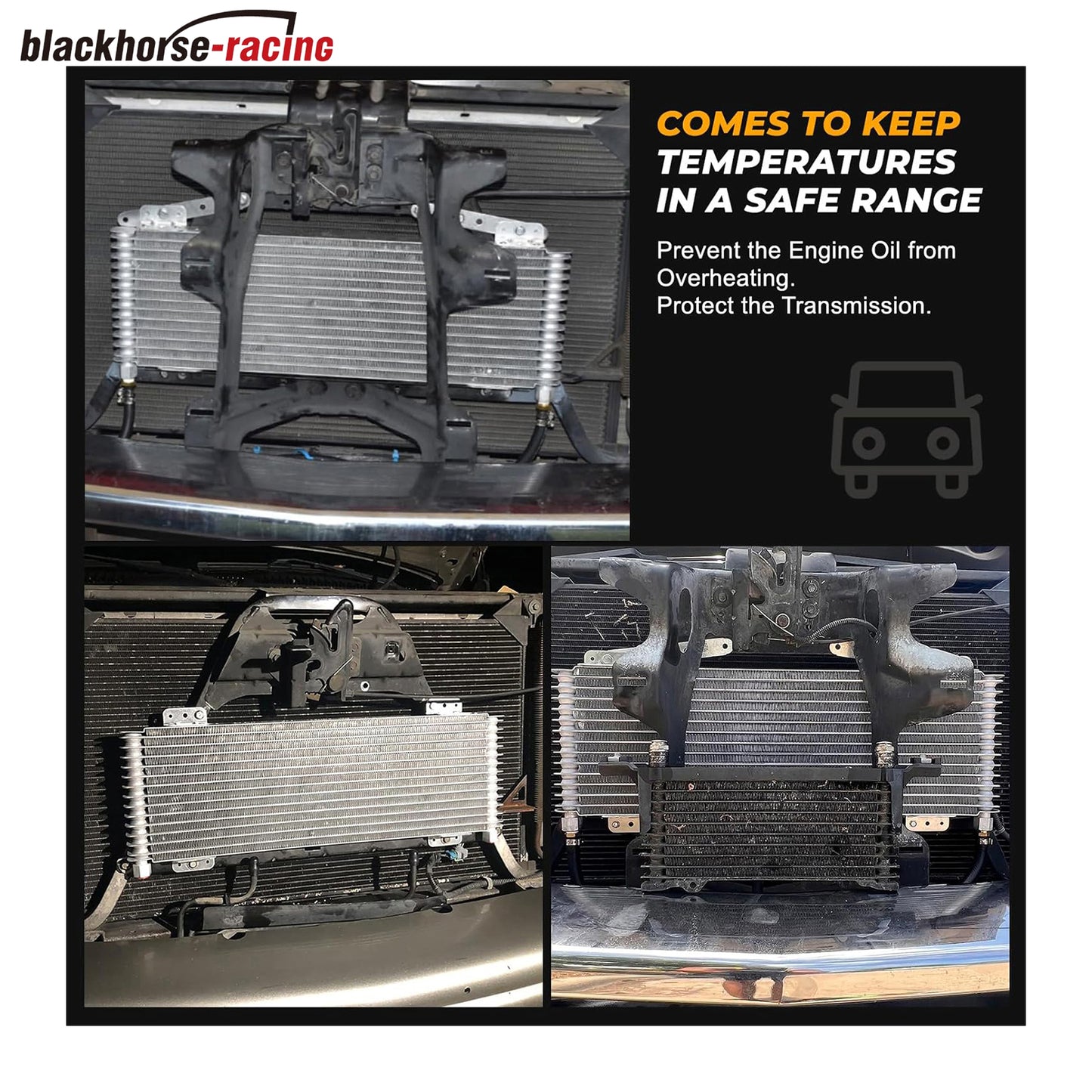40k Transmission Oil Cooler Kit Compatible with Heavy Duty 40,000 GVW Max Low Pressure Drop Trans Cooler with Mounting Hardware, Towing Applications and Advanced Cooling Protection, Replace#LPD47391