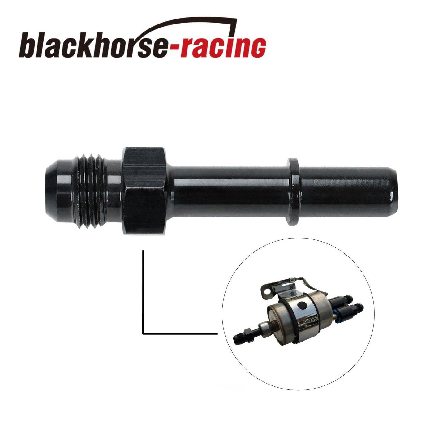 Black 640940 Fuel Adapter Fitting -6AN AN6 to 3/8 GM Quick Connect Male EFI - www.blackhorse-racing.com