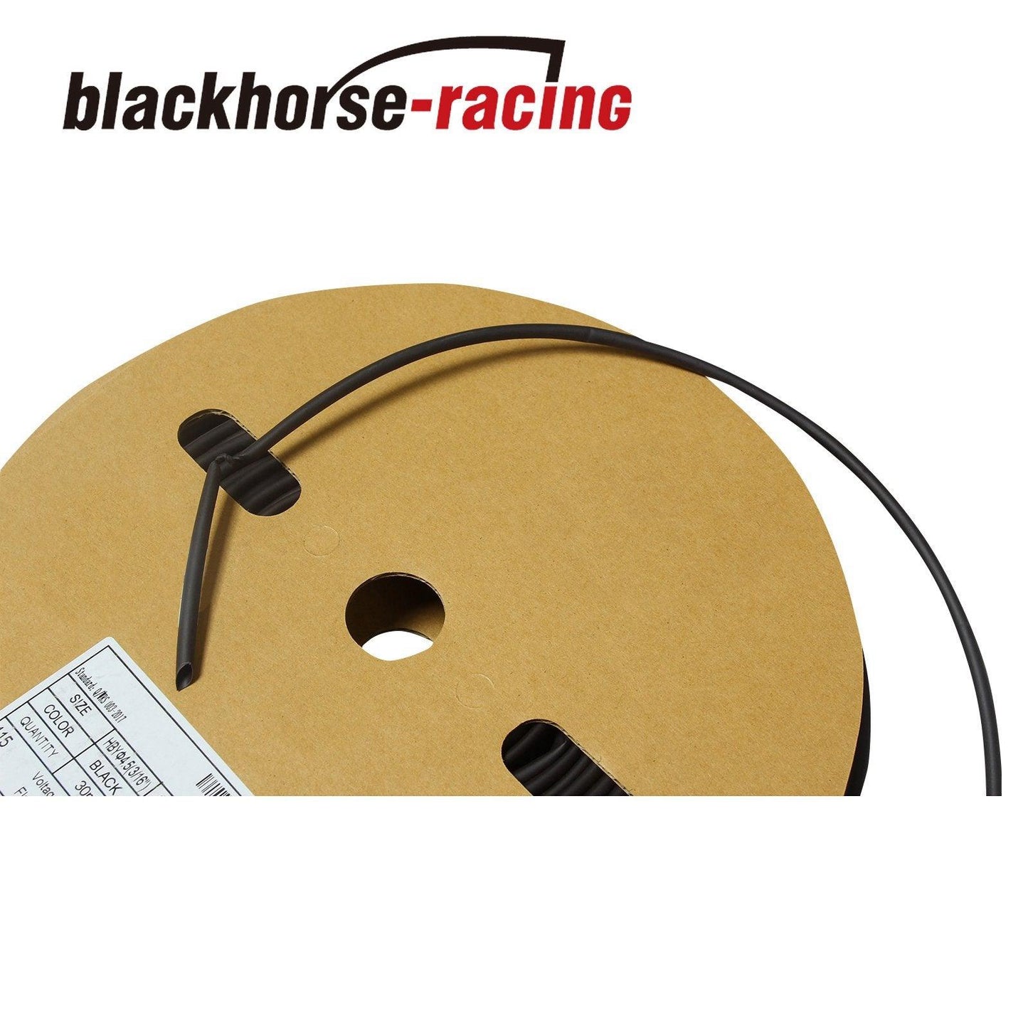 100 FT/100' Feet 3/16'' 5mm Polyolefin 2:1 Heat Shrink Tubing Tube Cable UL Black - www.blackhorse-racing.com