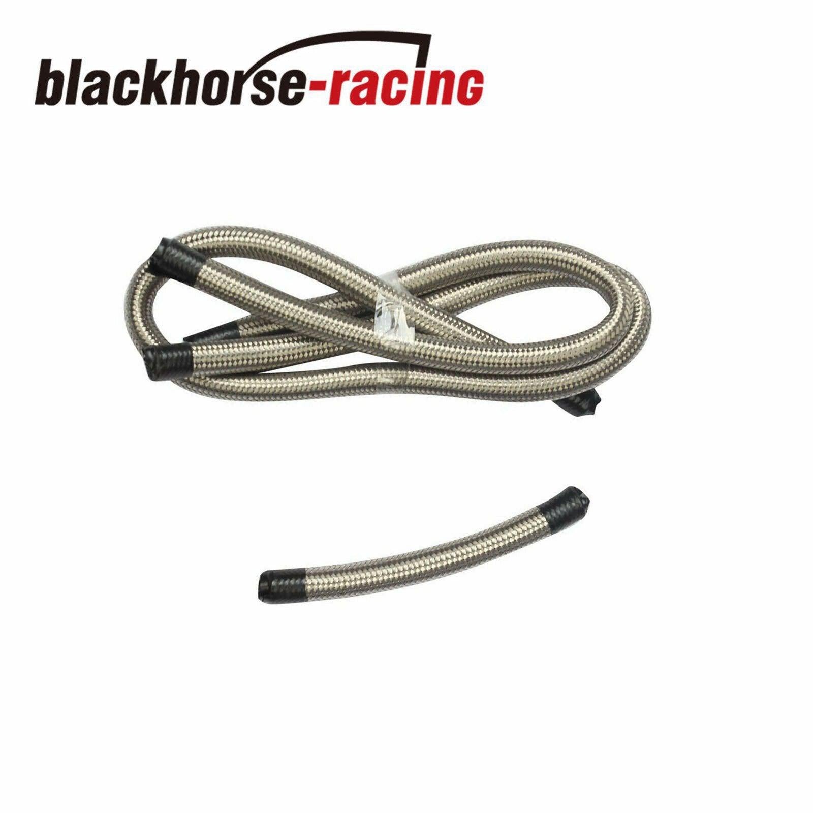 Black Adjustable Fuel Pressure Regulator Gauge Kit & AN 6 Fitting End Universal - www.blackhorse-racing.com