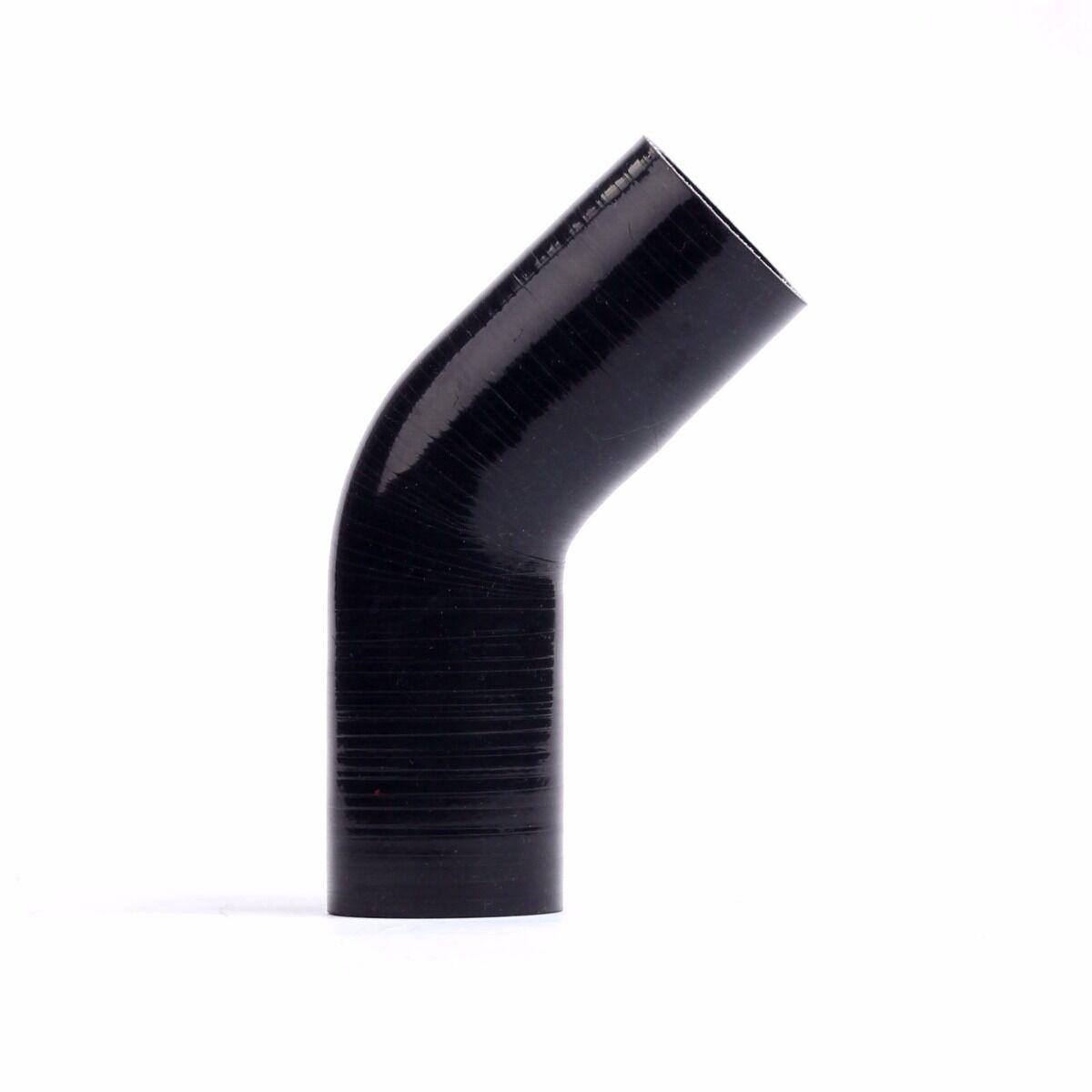 2.75" to 2.75" Inch 45 Degree Silicone Hose 70mm Elbow Turbo Pipe Black - www.blackhorse-racing.com