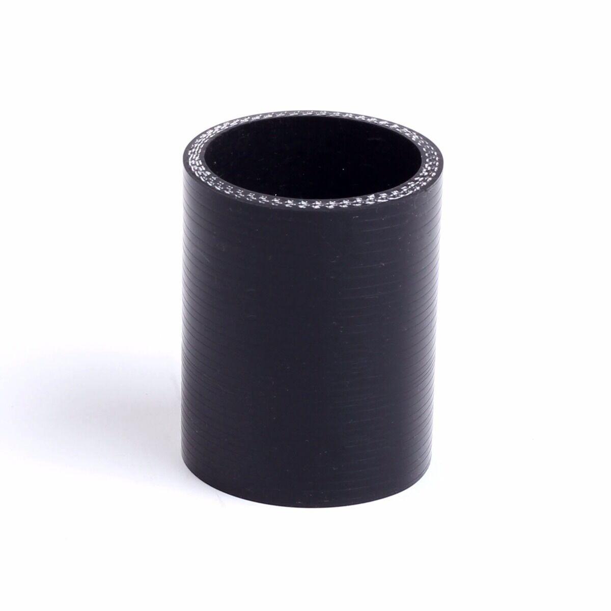 Hengxing 3" (76mm) ID Straight Silicone Hose Coupler – Black – Turbo/Intercooler Pipe