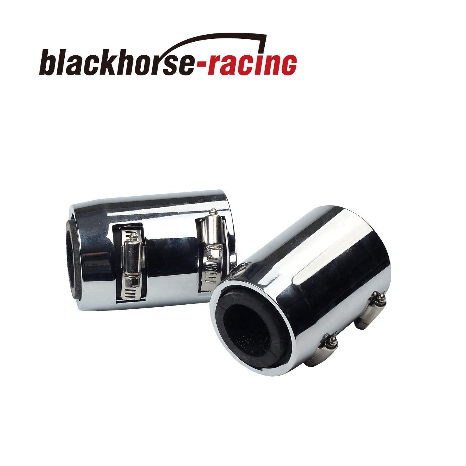 36'' Flexible Stainless Steel Upper or Lower Radiator Hose Kit+2 X Chrome Caps - www.blackhorse-racing.com