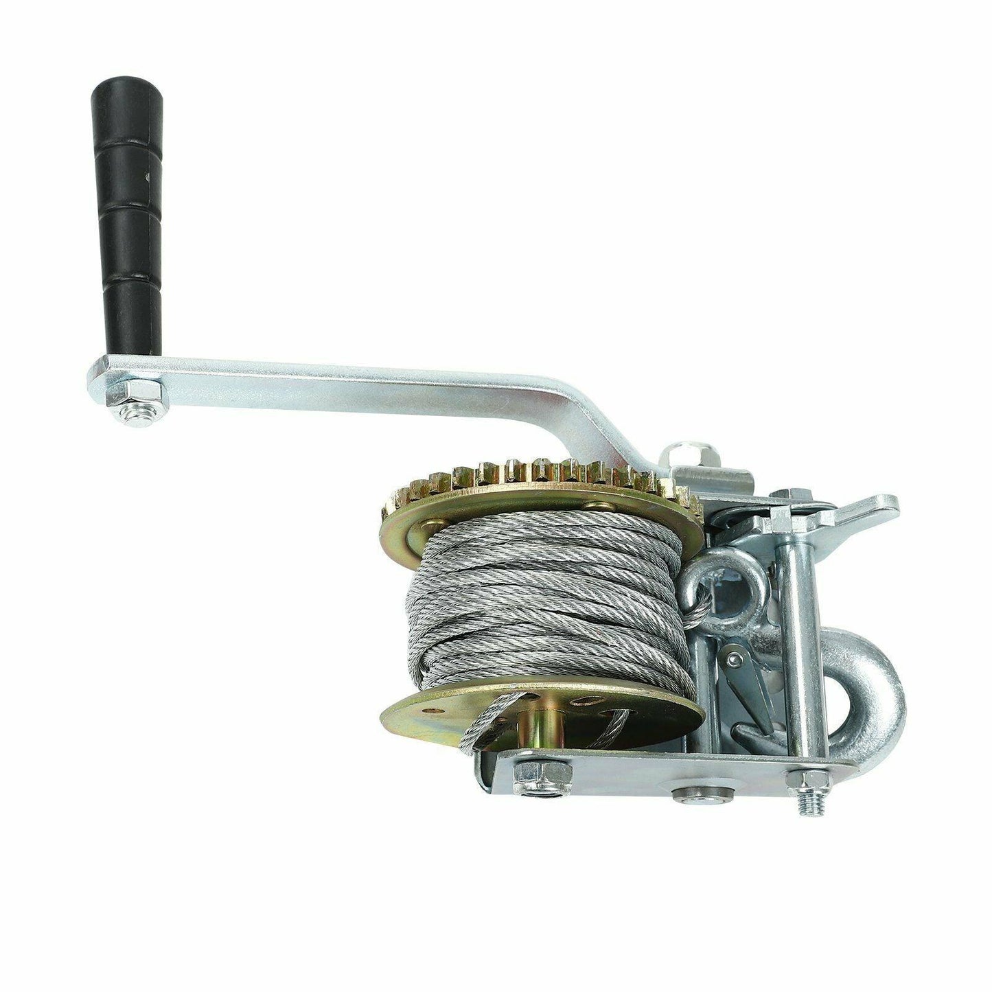 600lb Steel Cable Hand Winch Crank Gear Winch ATV Boat Trailer Heavy Duty NEW - www.blackhorse-racing.com