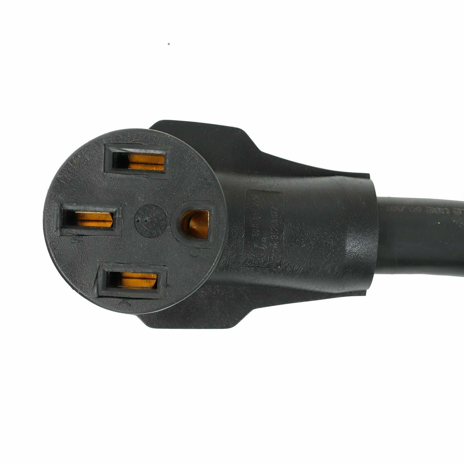 50ft RV Power Extension Cord Supply Cable 6 AWG Weatherproof 50 Amps 125/250V - www.blackhorse-racing.com