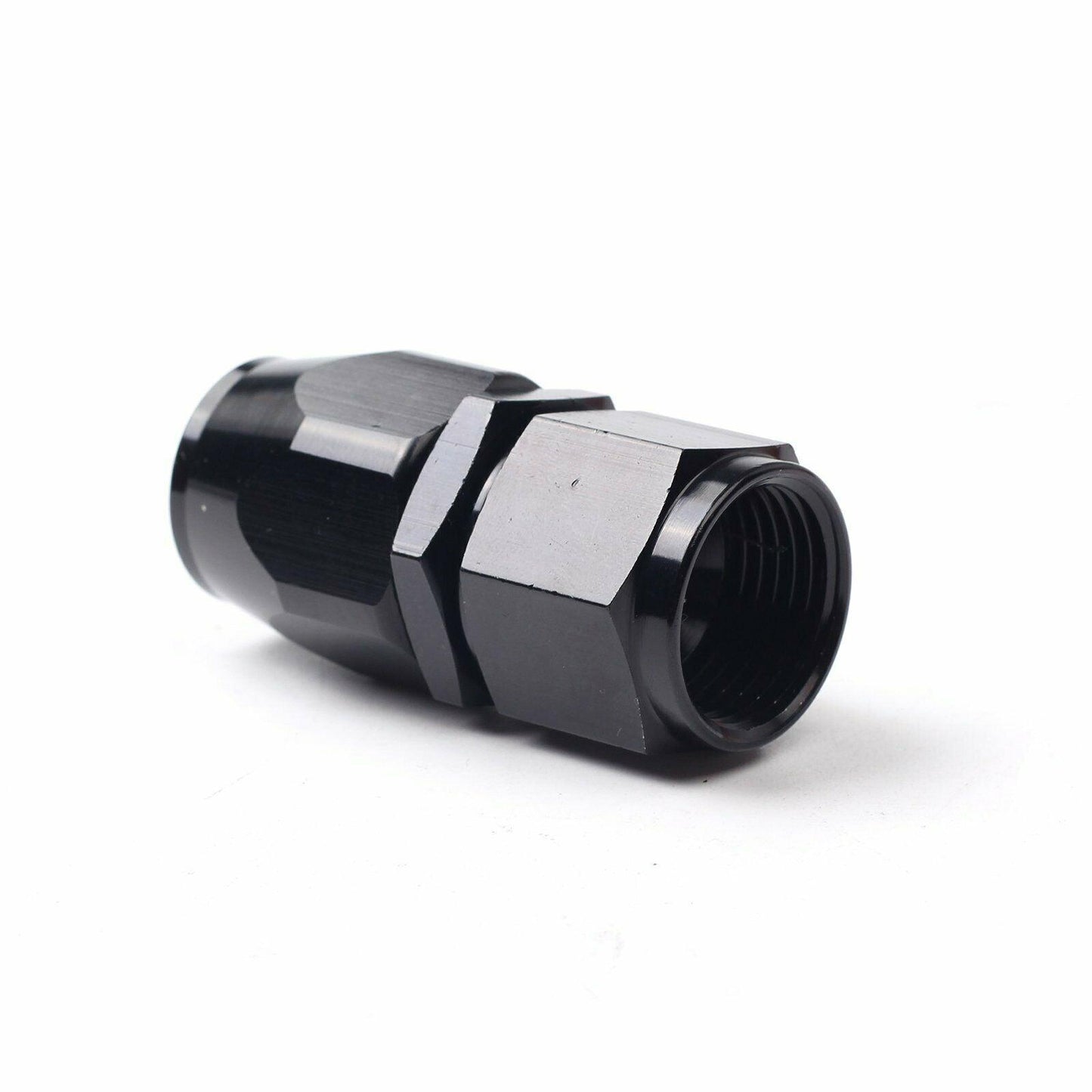 Black AN10 10-AN Straight Swivel Fuel Oil Air Gas Hose End Fitting Adaptor - www.blackhorse-racing.com