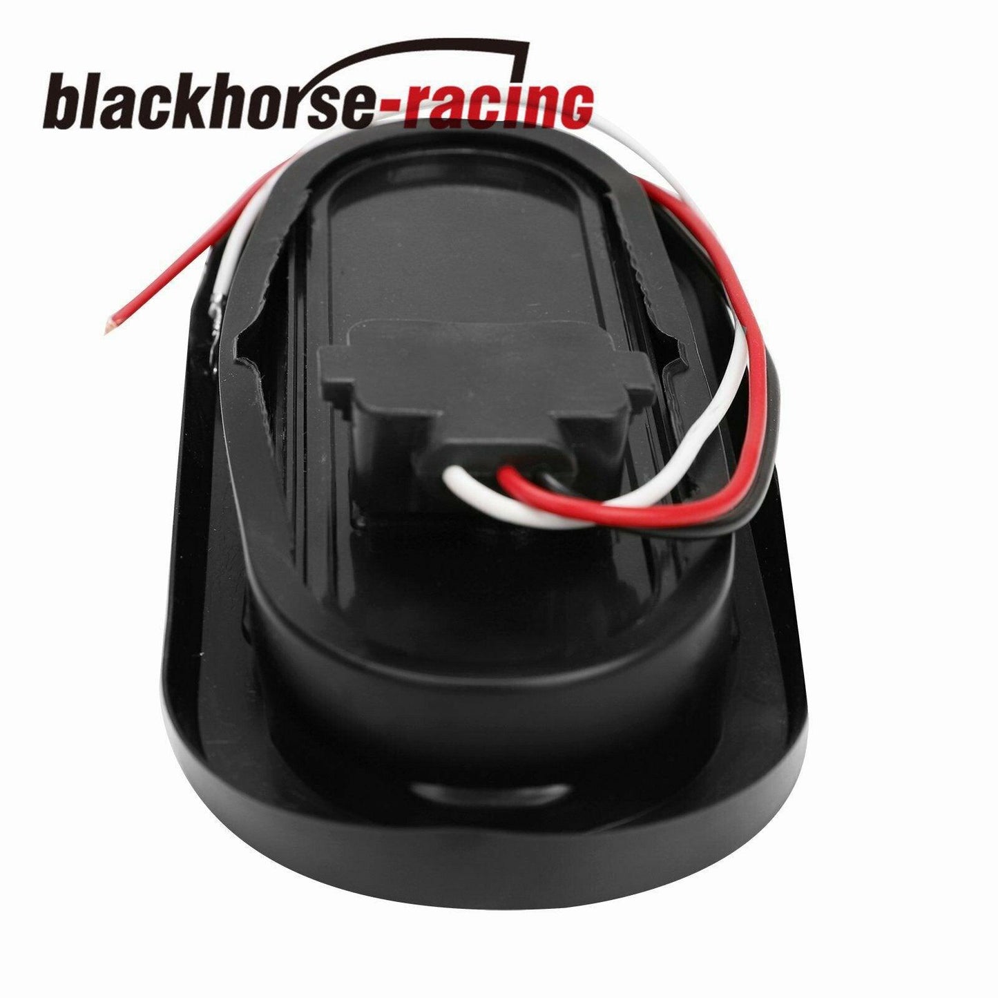 2pcs Red 6'' Oval 10LED Truck Trailer Brake Stop Turn Tail Lights w/Grommet Plug - www.blackhorse-racing.com