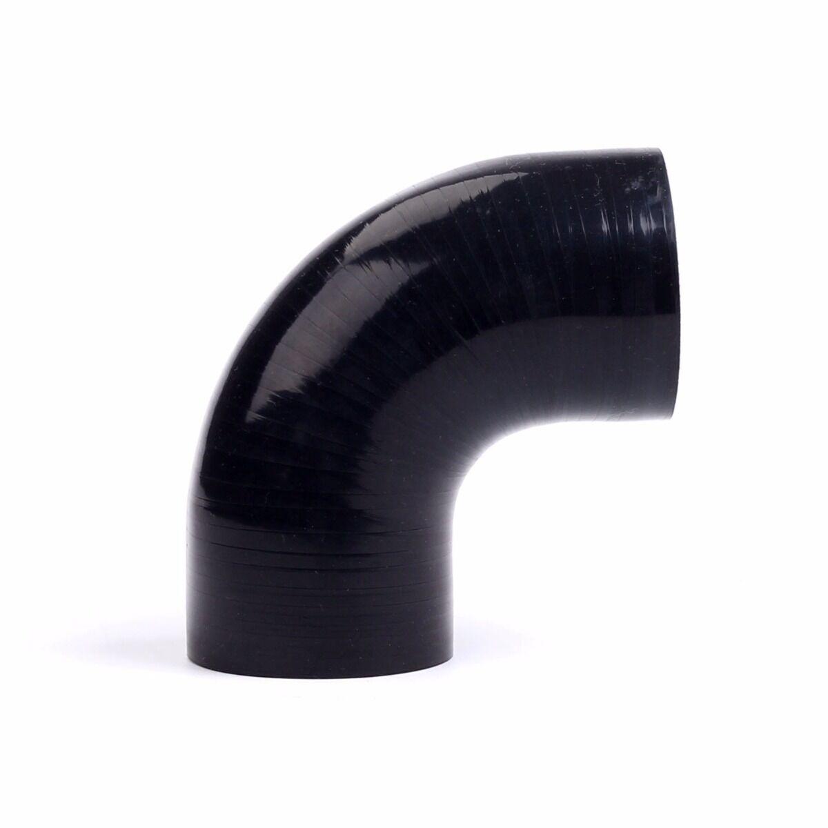 4-Ply 2.0" 90 Degree Intake Tubing/Intercooler Piping Black Silicone Hose 51mm - www.blackhorse-racing.com