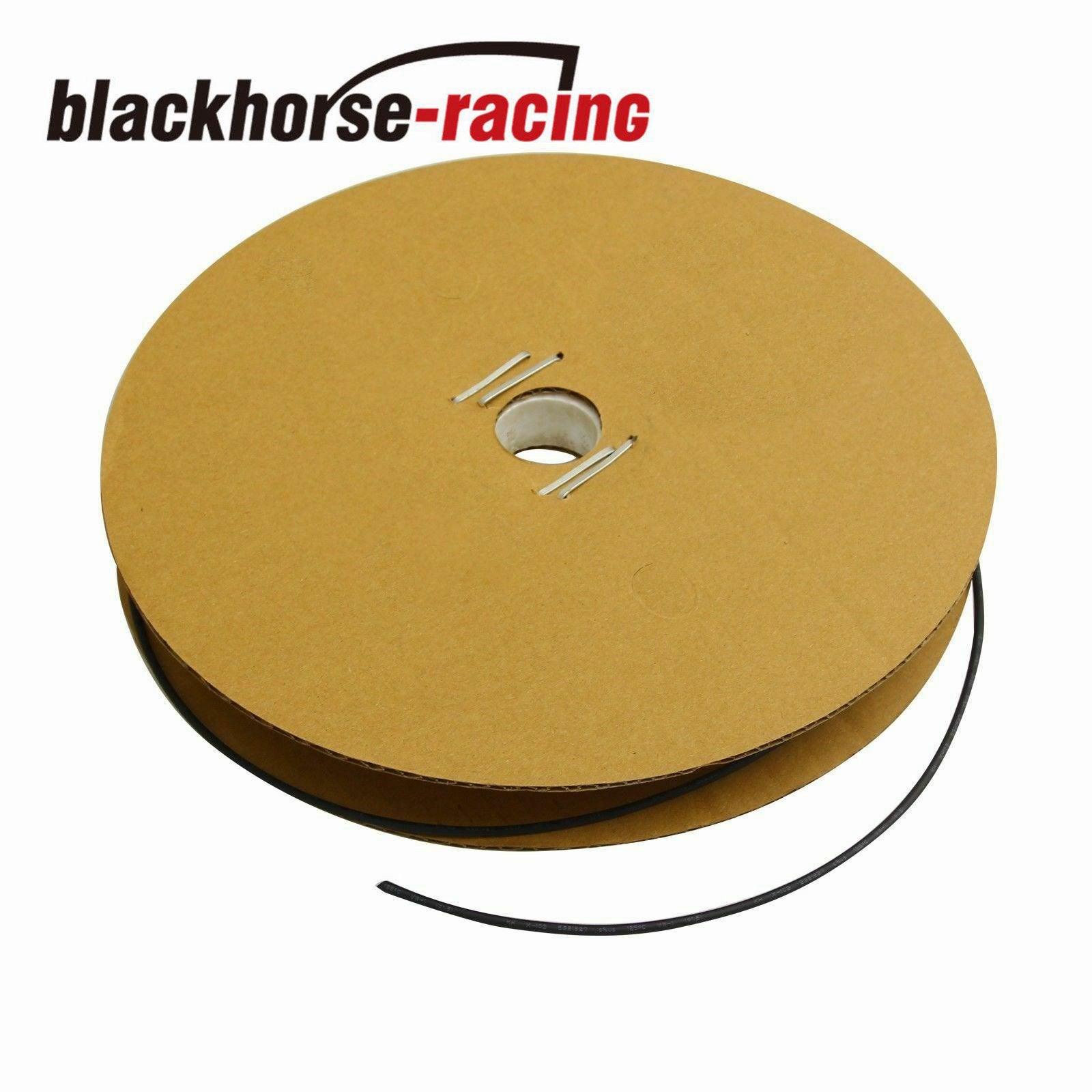 Black 1/2'' 100Feet 1/2'' 13mm Polyolefin 2:1 Heat Shrink Tubing Tube Cable - www.blackhorse-racing.com