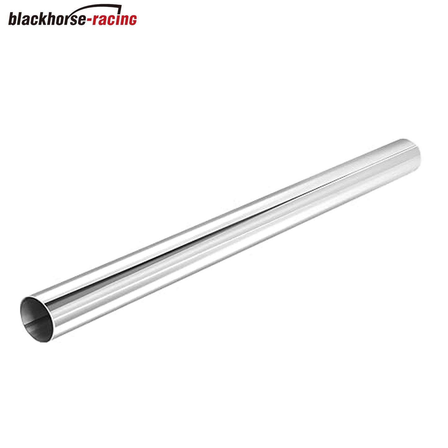 BLACKHORSE-RACING 2.5'' OD（63mm） 40 Inch Length Straight Exhaust Pipe,T304 Stainless Steel,Universal Fitment - 1PC - www.blackhorse-racing.com