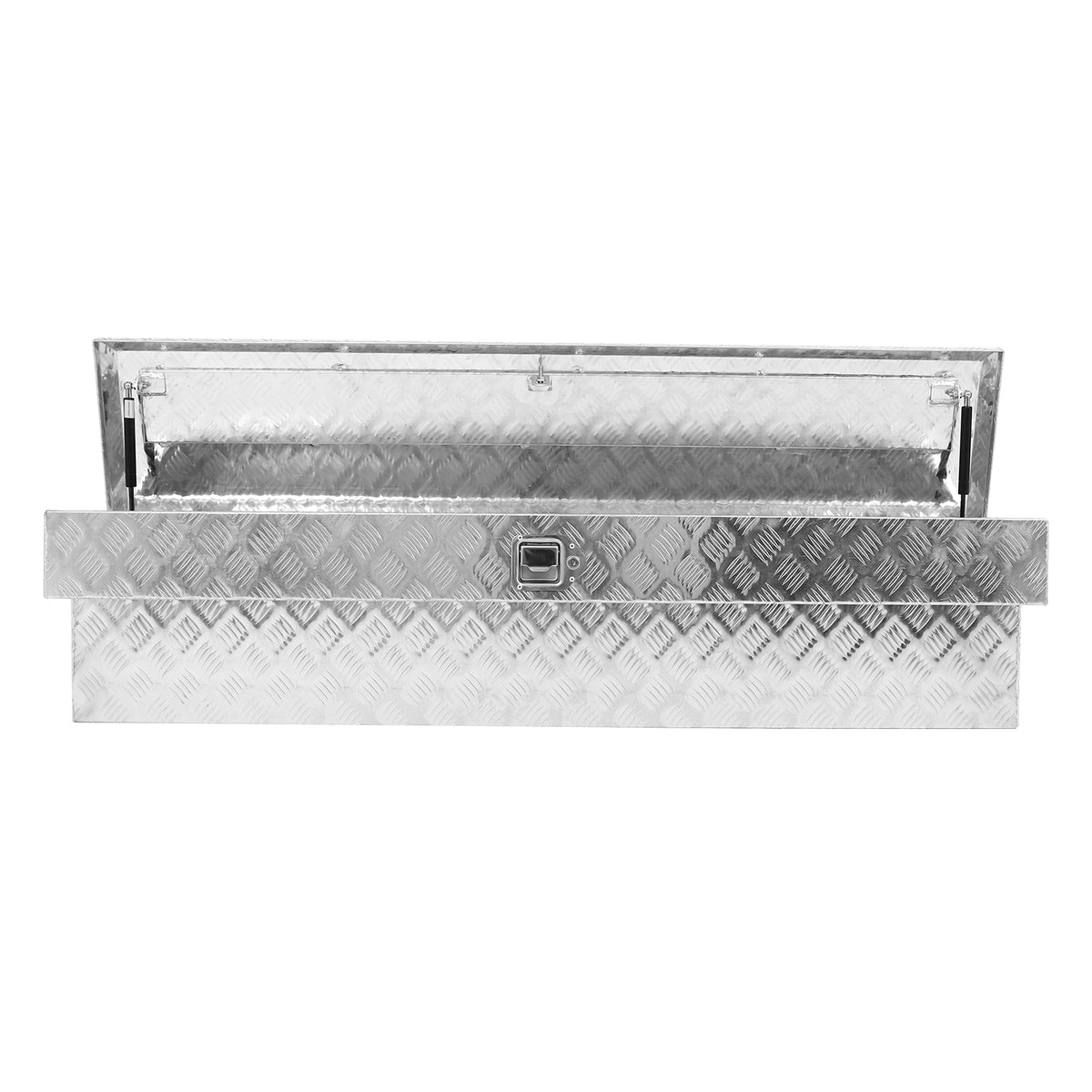 
                  
                    Side Mount Truck Tool Box 60"X8"X14" Aluminum Pickup Truck Bed Tool Box Trailer Storage with Lock Key 5 Bar Tread-Silver
                  
                