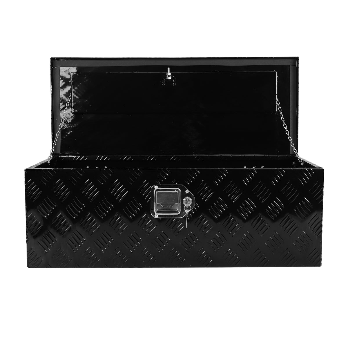 
                  
                    30 x 13 x 10 Inches Pick Up Trailer Truck Bed Tool Box Trailer Storage Heavy Duty Aluminum w/ Lock Keys Black
                  
                