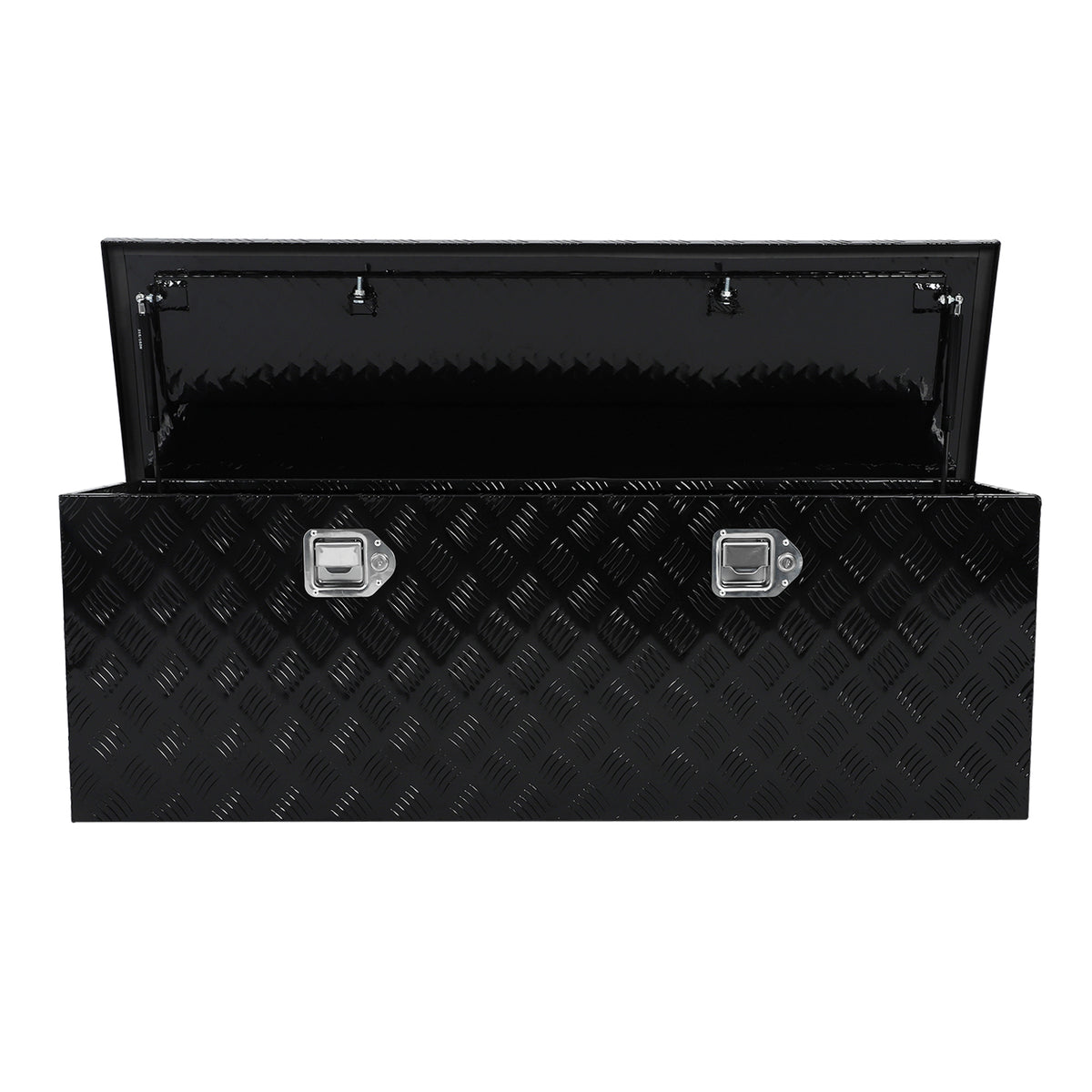 
                  
                    48x14x16 Inch Truck Tool Box Black Aluminum Pickup Truck Bed Storage Chest Toolbox Outside with Lock and Keys 5 Bar Tread,Waterproof Job Tool Box
                  
                