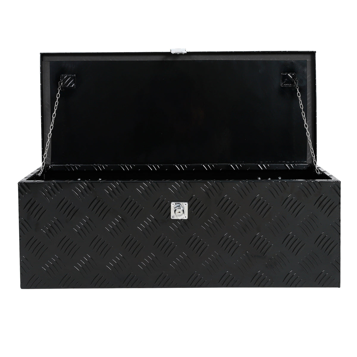 
                  
                    76.2 cm black aluminum base truck box with side handles – Heavy-duty pickup truck storage box – Trailer storage toolbox (76.2 × 33.0 × 25.4 cm)
                  
                