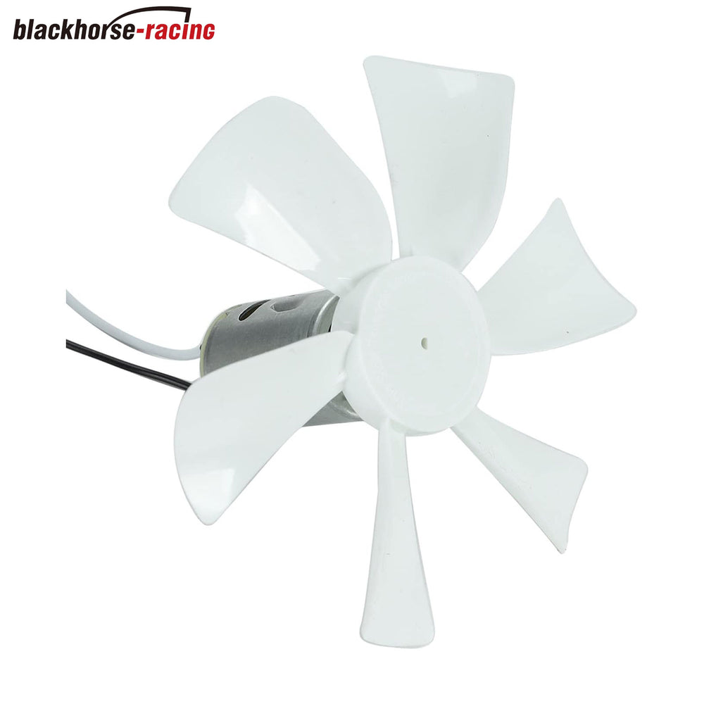 White 6 inch RV Fan 12V D - Shaft Replacement Camper Fan Blade Bathroom Fan Home Bathroom Mobile Home RV Motor