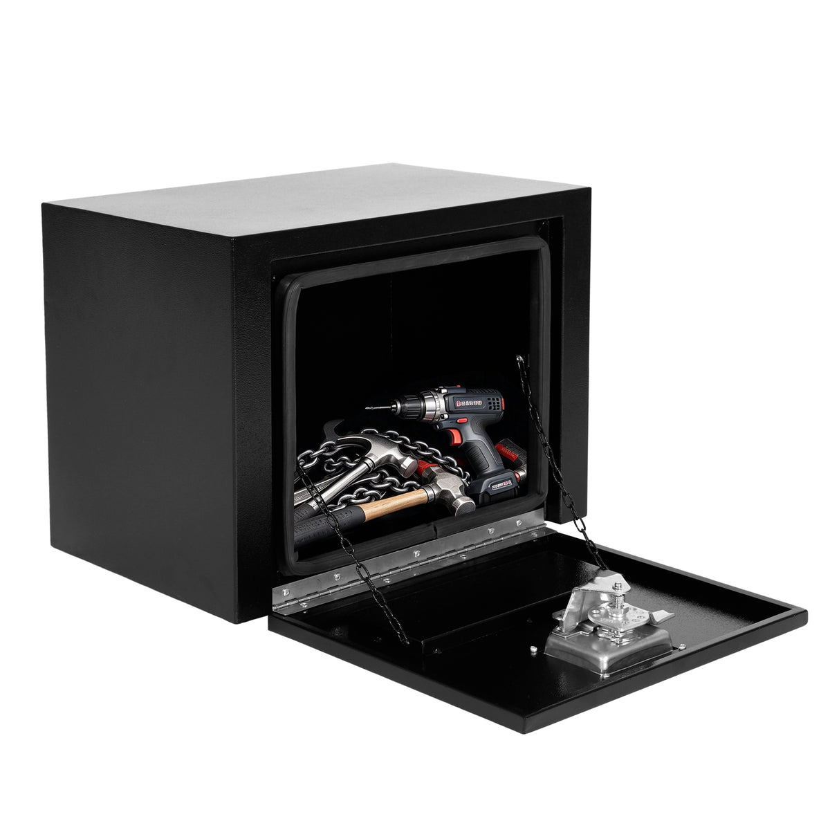 
                  
                    Underbody Truck Box Steel Storage Tool Box,18 x 12 x 14 Tool Chest Organizer w/Lock and Keys For Pickup,Truck Bed, RV, Trailer,Heavy Duty Waterproof Black box
                  
                