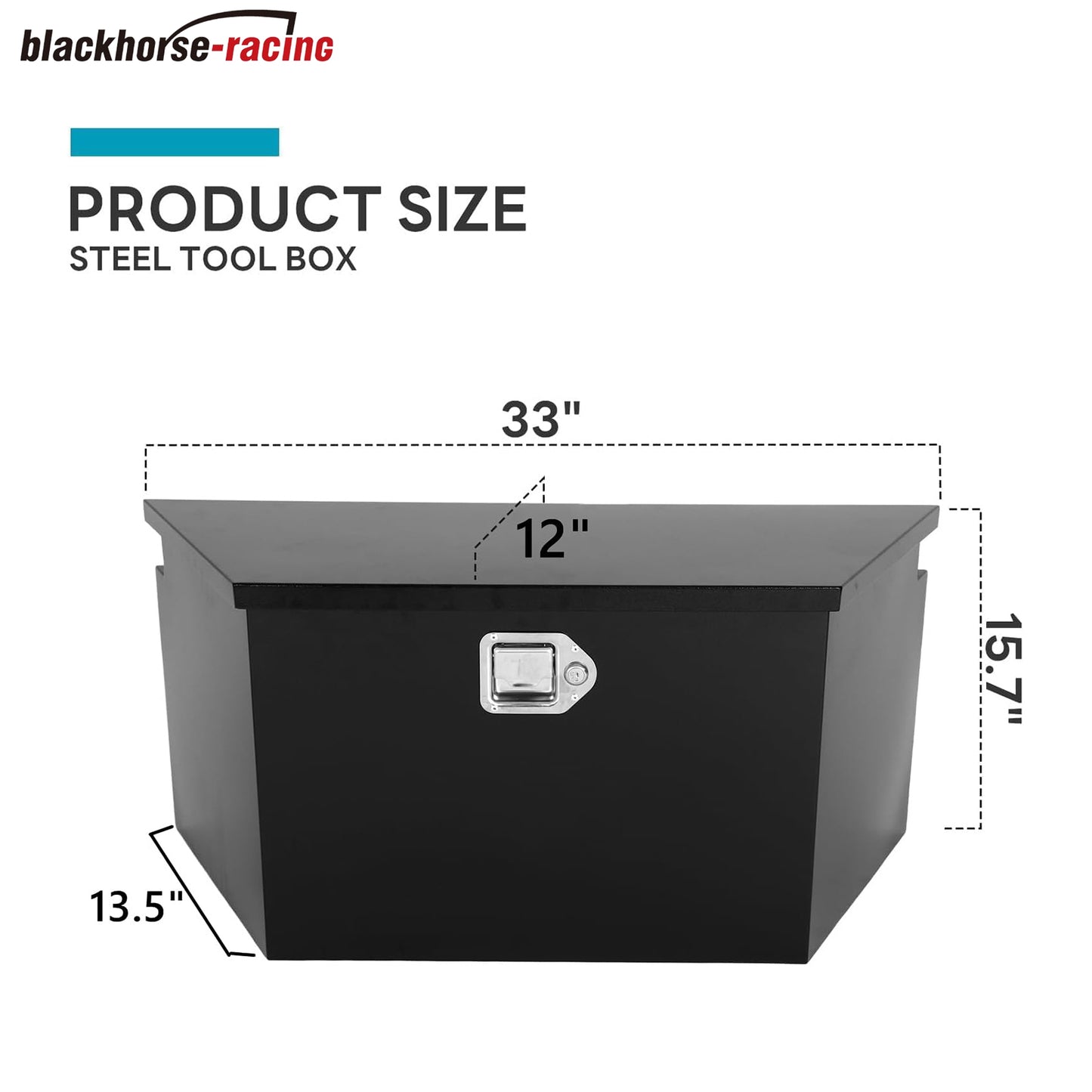 
                  
                    33 Inch Trailer Tongue Tool Box Steel Black Plated Truck ToolBox Pickup Truck Bed Storage with T-Handle Latch, Waterproof Job Box for RVs, ATVs, Trailers & More (33"x13.5"x15.7")
                  
                