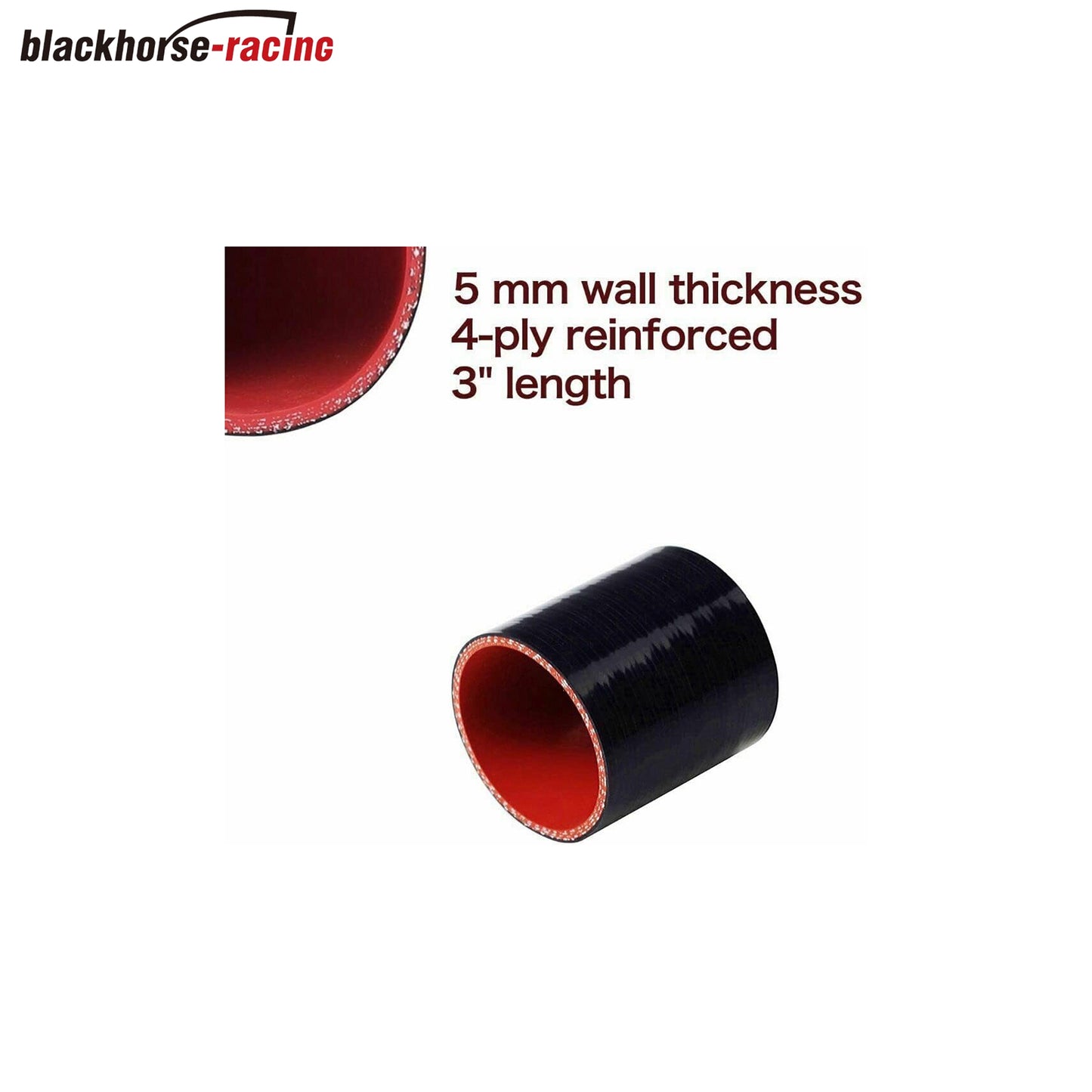 
                  
                    2.5" Silicone Straight Coupler Hose Turbo 63mm 2 1/2" Intercooler Blackred
                  
                