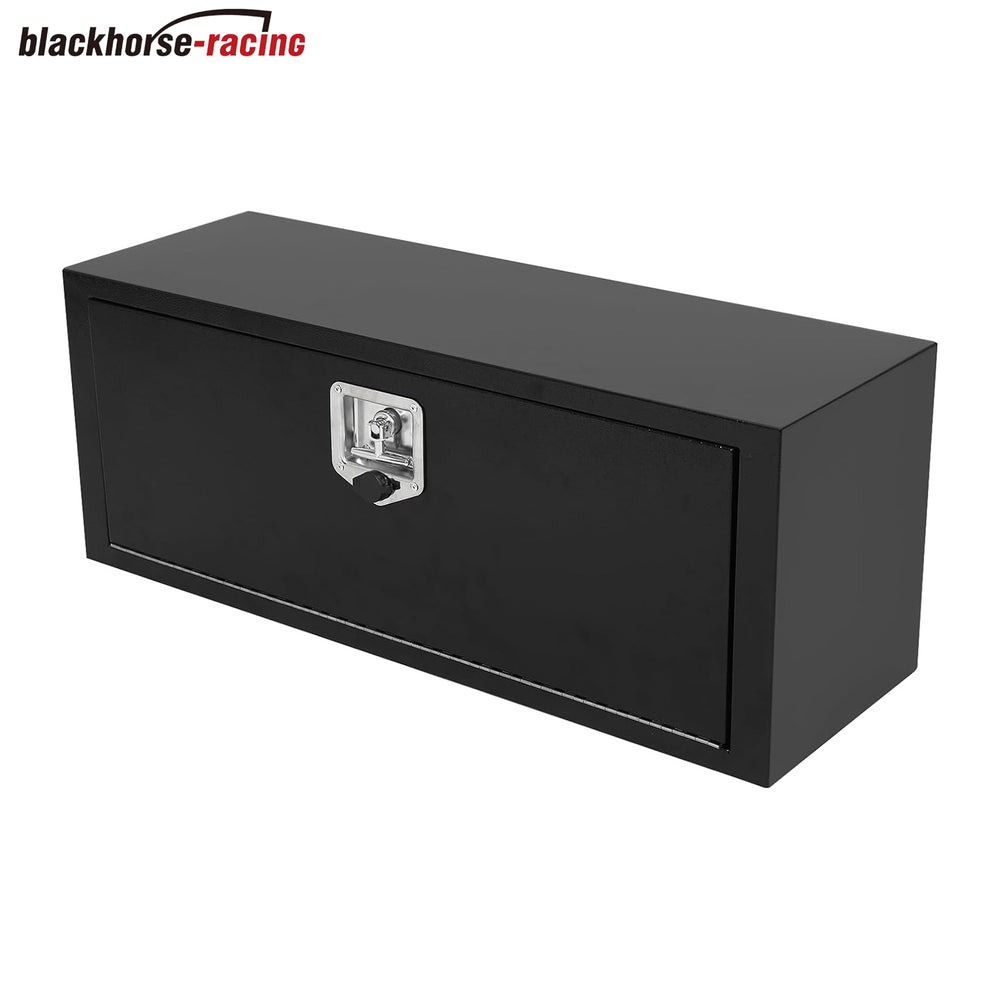 Black Steel Underbody Truck Tool Box with T-Handle Lock,Heavy Duty Truck Tool Box Truck Storage Organizer Tool Box Chest For Storage Smooth Surface,Waterproof-36