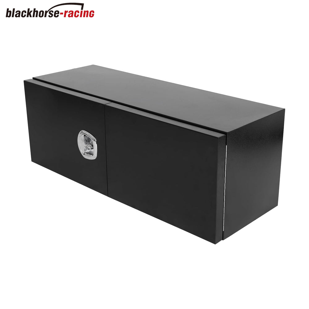 Black Steel Truck Tool Box For PickUp Truck Bed, Trailer, Van, Heavy Duty Truck Tool Box Organizer Chest with Barn Door,48 x 18 x 18 inch Waterproof Tool Box For Organization and Storage ﻿