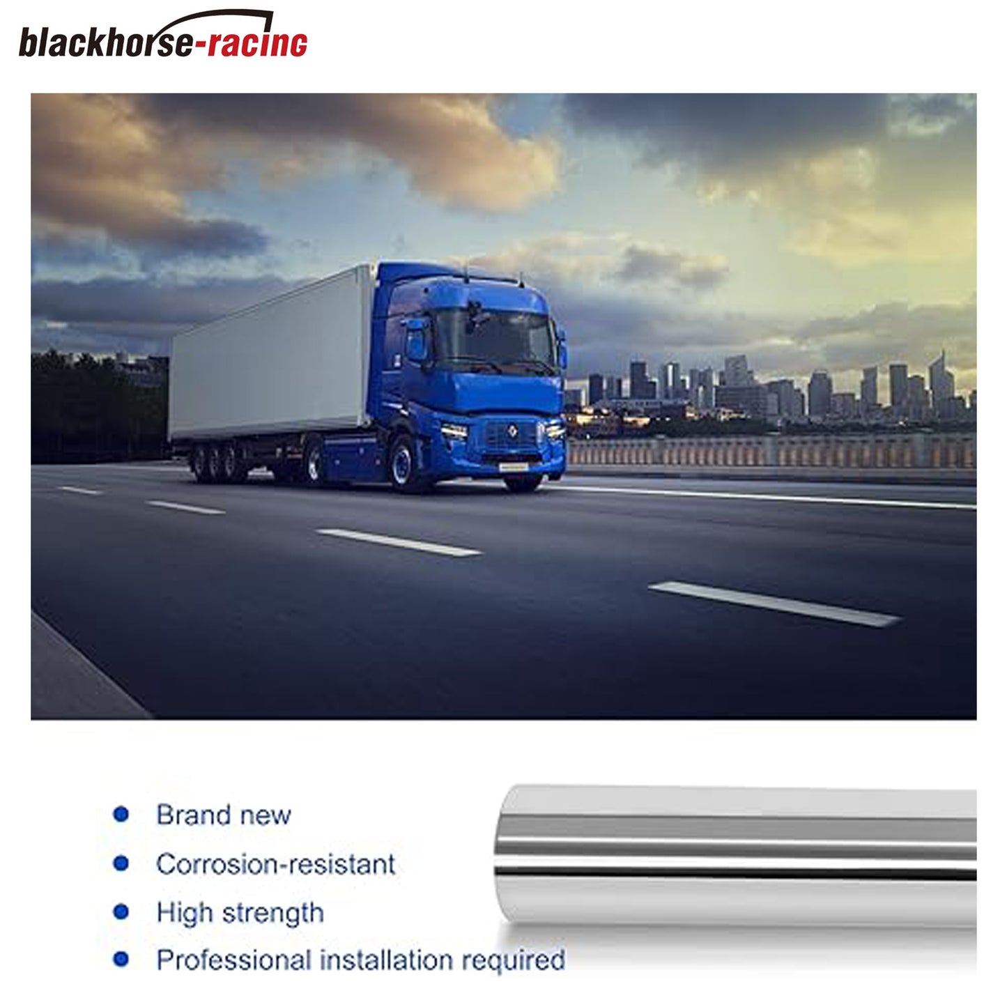
                  
                    BLACKHORSE-RACING 2.5'' OD（63mm） 40 Inch Length Straight Exhaust Pipe,T304 Stainless Steel,Universal Fitment - 1PC - www.blackhorse-racing.com
                  
                