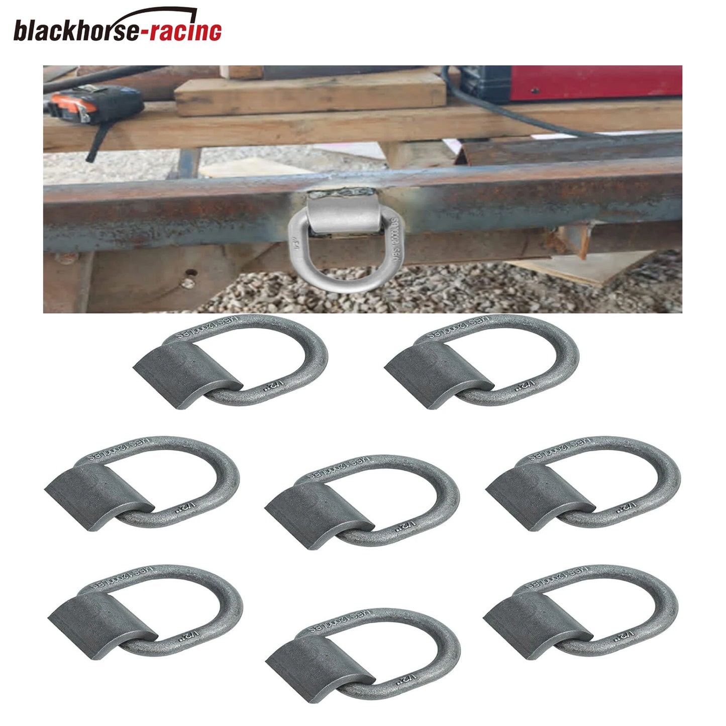 
                  
                    (8) 1/2" D Ring Weld-On Flatbed Truck Trailer Ratchet Strap Cargo Tie Down Ring - www.blackhorse-racing.com
                  
                