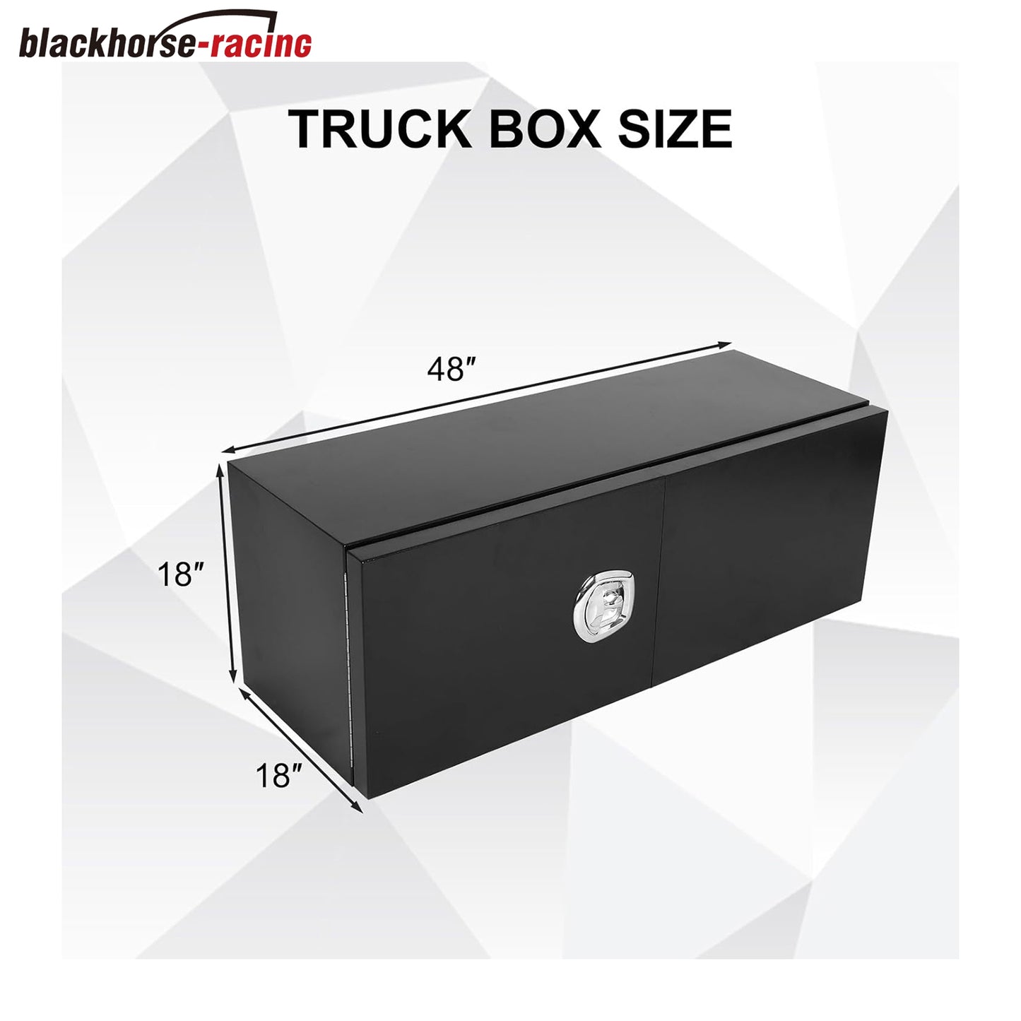 
                  
                    Black Steel Truck Tool Box For PickUp Truck Bed, Trailer, Van, Heavy Duty Truck Tool Box Organizer Chest with Barn Door,48 x 18 x 18 inch Waterproof Tool Box For Organization and Storage ﻿
                  
                