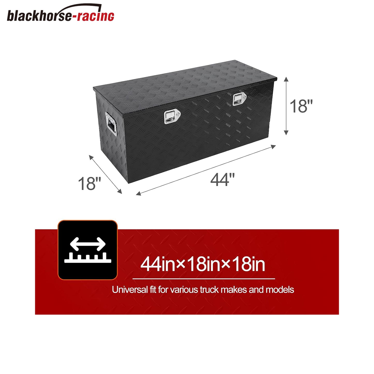 
                  
                    Truck Bed Tool Kit – Heavy-Duty Aluminum (44 "× 18" × 18", Black)
                  
                