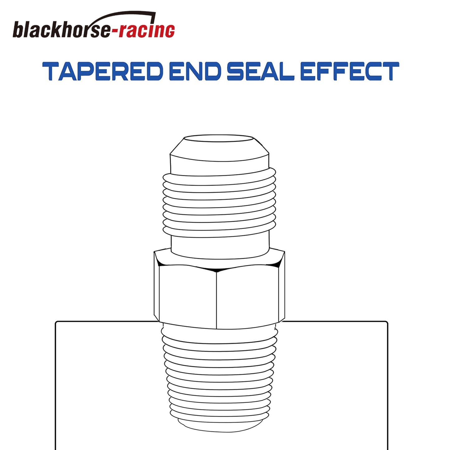 
                  
                    8AN to 3/8 NPT Male Hose Fitting Adapter, Universal Aluminum Flare Male 8AN to 3/8'' NPT Union Fuel Oil Line Pipe Connector Black Anodized
                  
                
