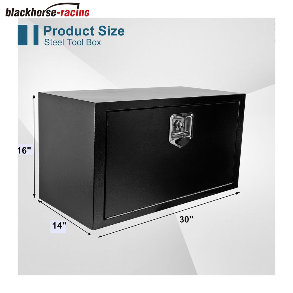 
                  
                    30"X14"X16" Underbody Utility Tool Box Truck Box Black Heavy Duty Steel Trailer Box Pick Up Truck Tool Box Storage Organizer w/Lock & Keys
                  
                