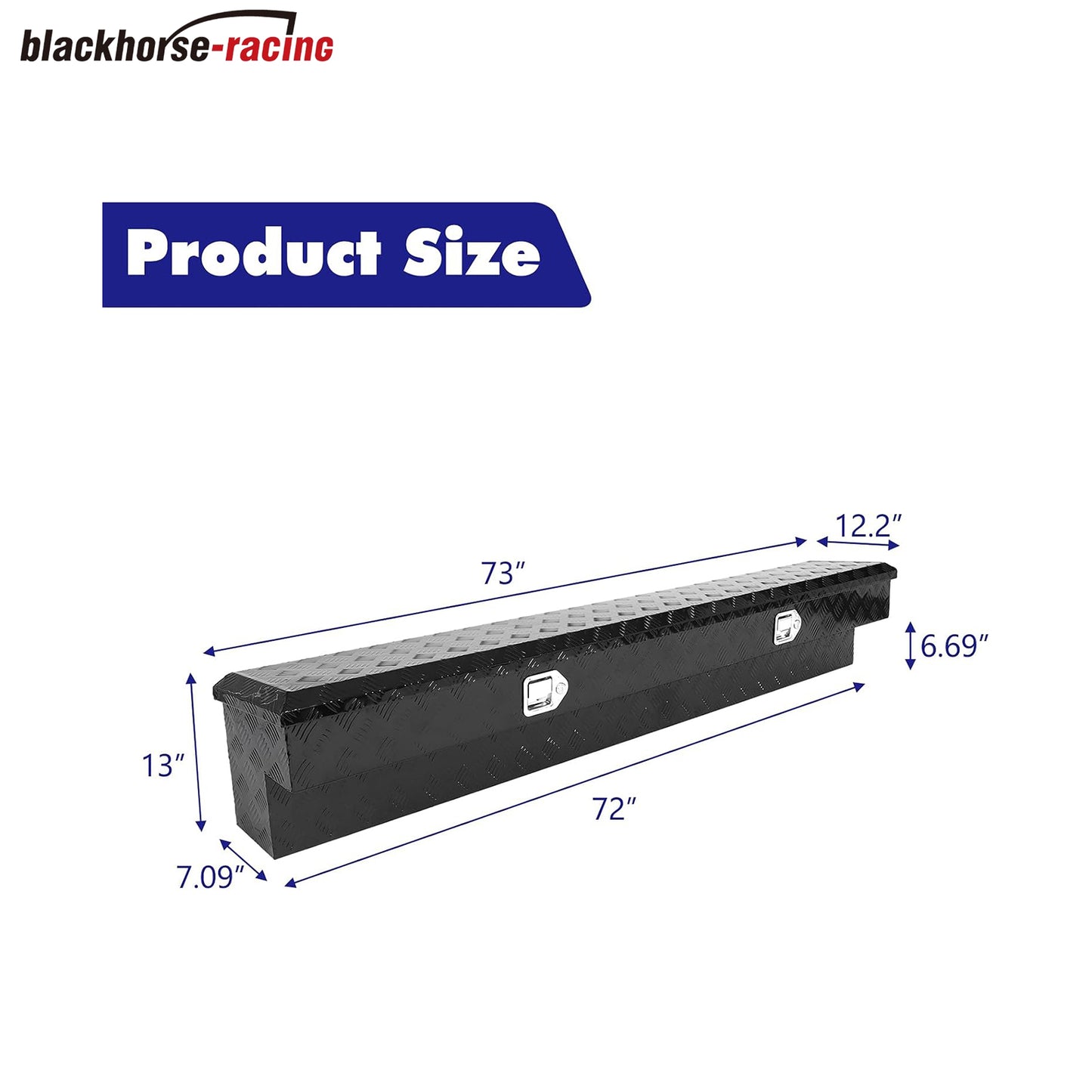 
                  
                    Side-mounted truck toolbox (182.88 cm × 30.48 cm) – Aluminum pickup truck toolbox; Towing storage strap with locked key (5 pieces) – Pedal – Black
                  
                