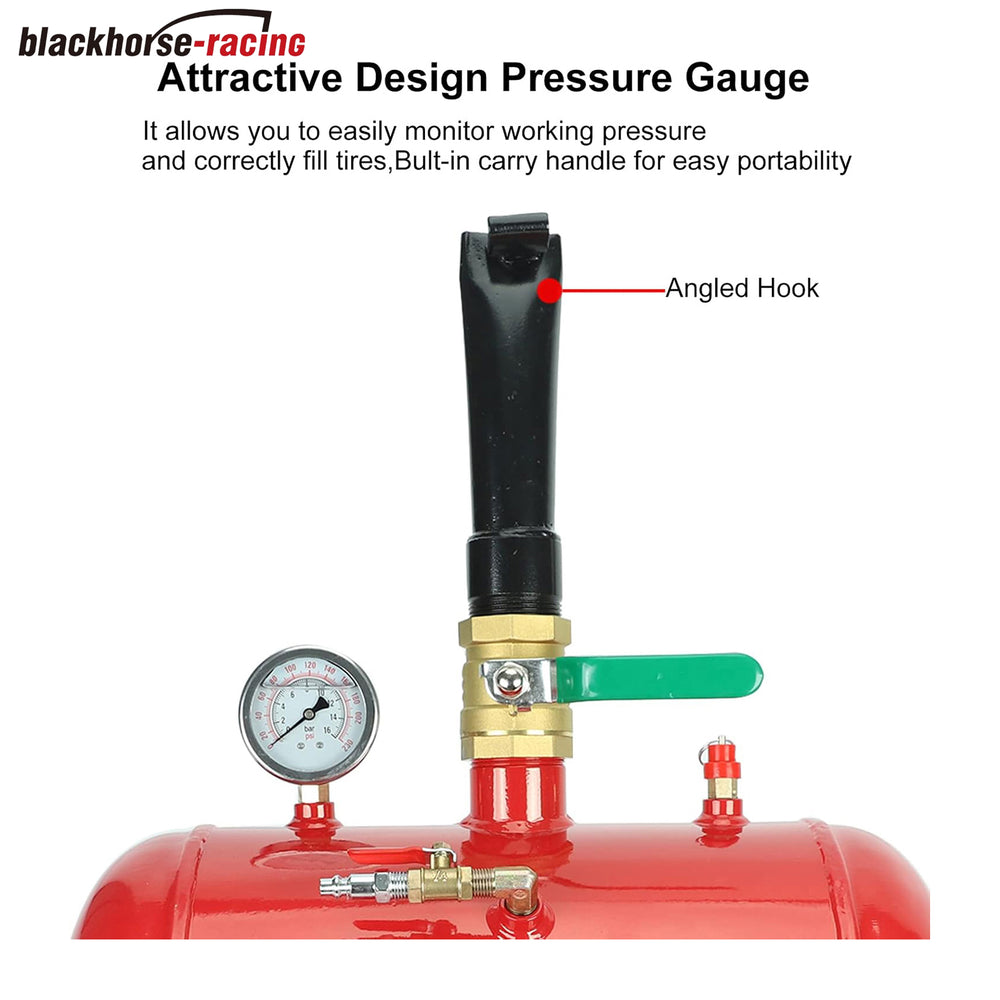 
                  
                    5 Gallon Air Tire Bead Seater - 145PSI Blaster Tool Seating Inflator w/Gauge Car Truck ATV Tank Heavy Duty - Red
                  
                